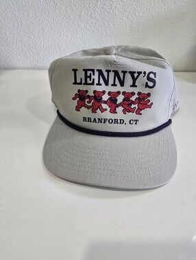 LENNY'S Branford CT Beige Hat with Red Dancing Bears